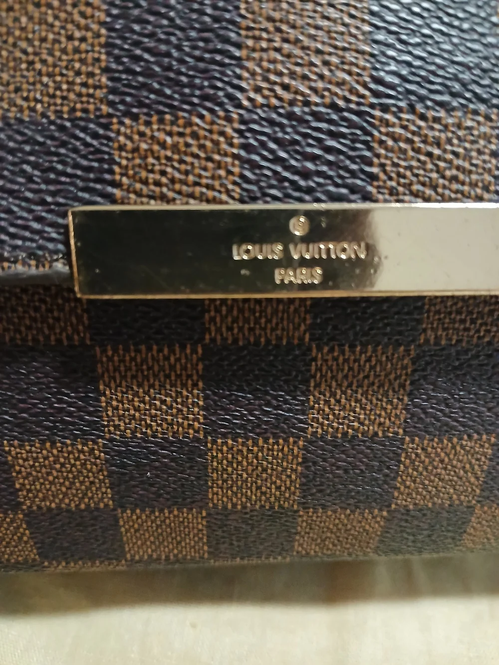 Checkerboard Brown and Dark Brown Crossbody - Picture 11 of 11